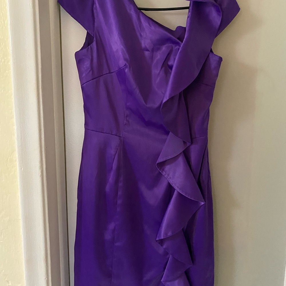 Royal purple bodycon dress. Size 6 - Picture 3 of 3